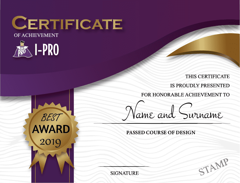 Сертификат по веб дизайну